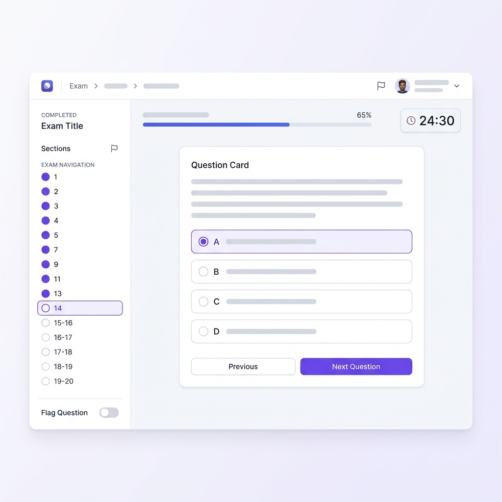 Digital Exams Interface